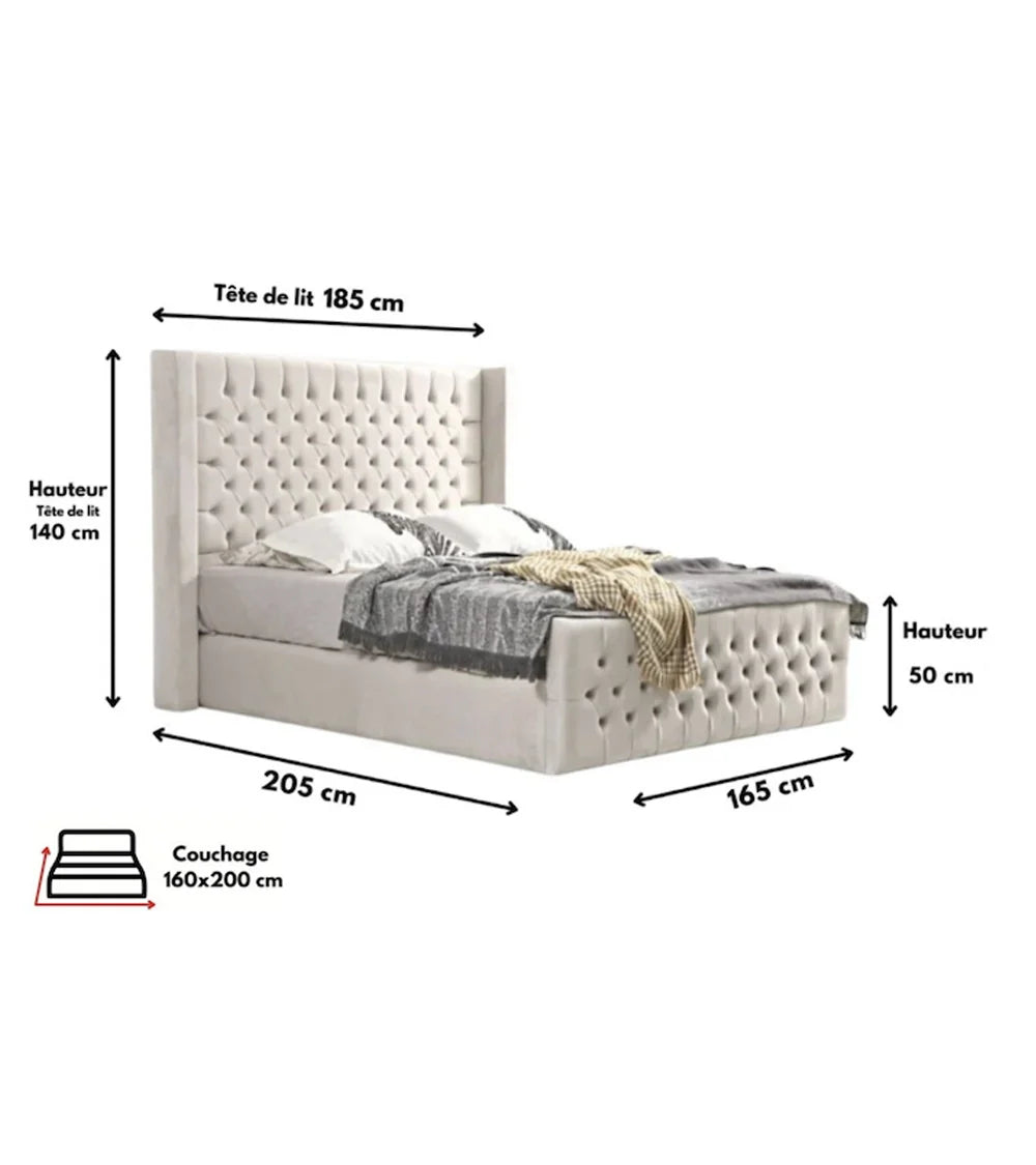 Cadre de Lit Bali - Élégance Néo-Classique