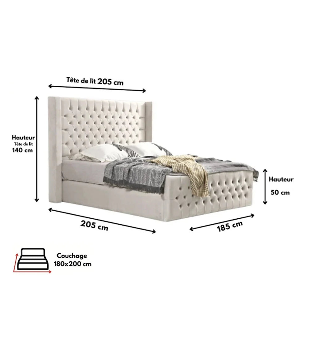 Cadre de Lit Bali - Élégance Néo-Classique