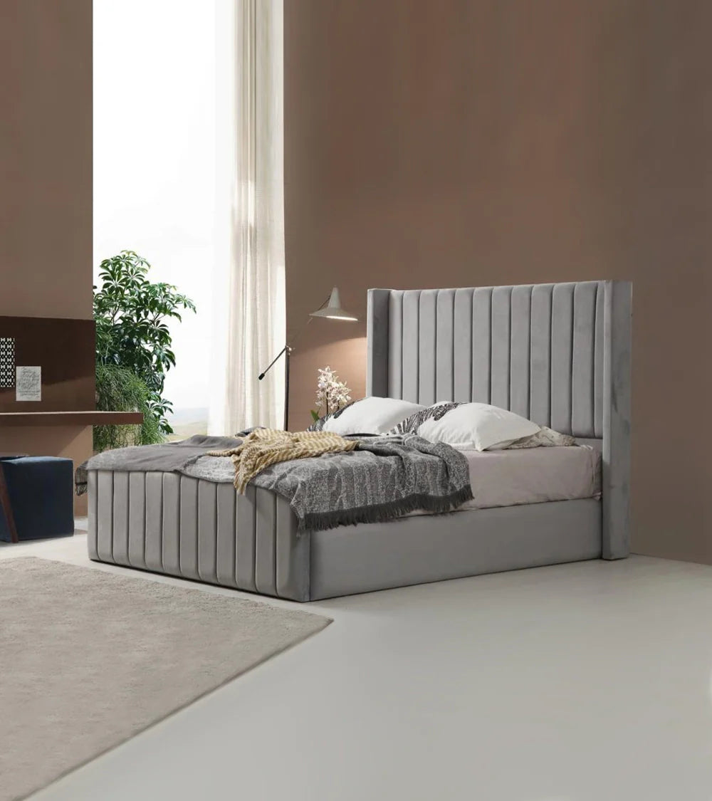 Cadre de Lit Tokyo Gris - Confort et Élégance