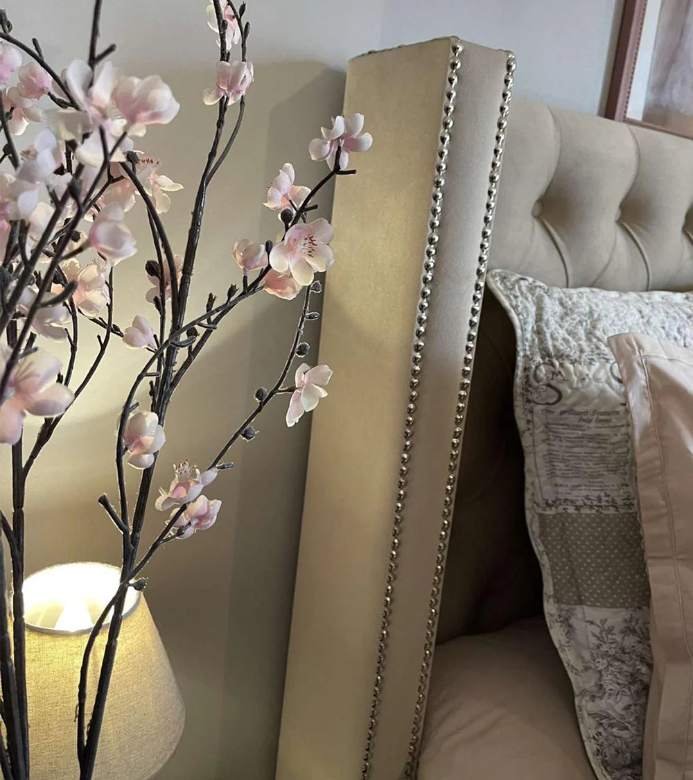 Lit Coffre Armony Beige - Confort, Élégance et Fonctionnalité