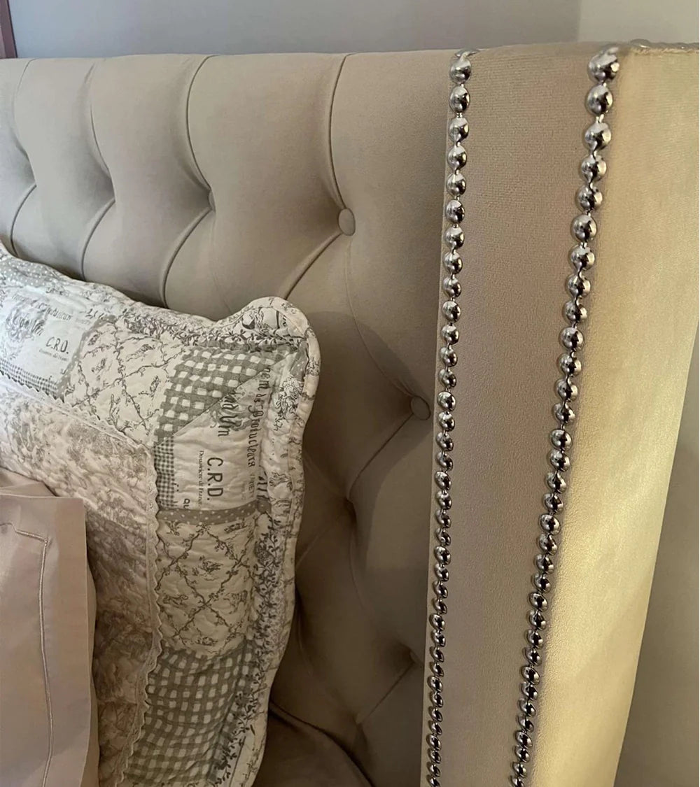 Lit Coffre Armony Beige - Confort, Élégance et Fonctionnalité