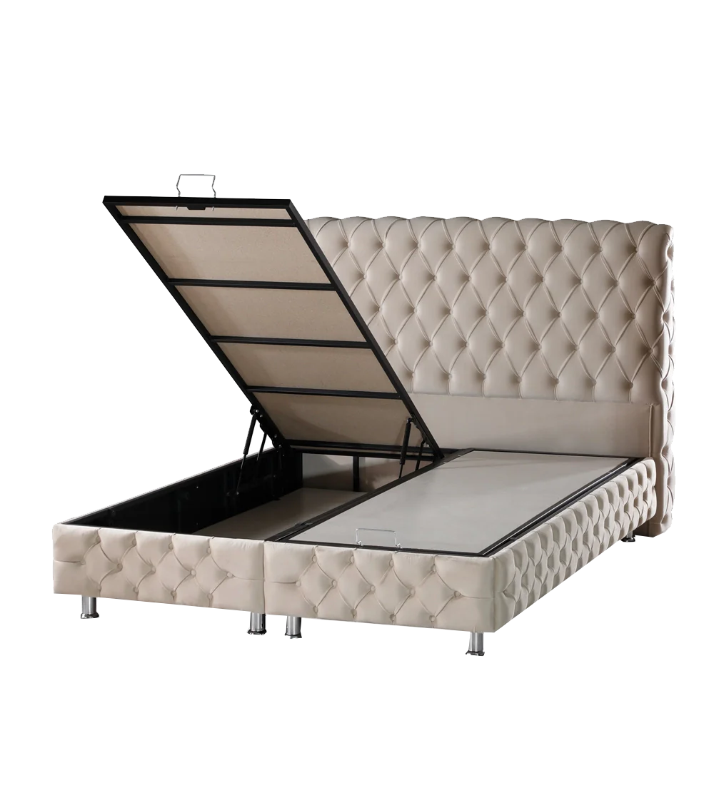 Lit Coffre Sydney Beige - Douceur, Sophistication et Fonctionnalité