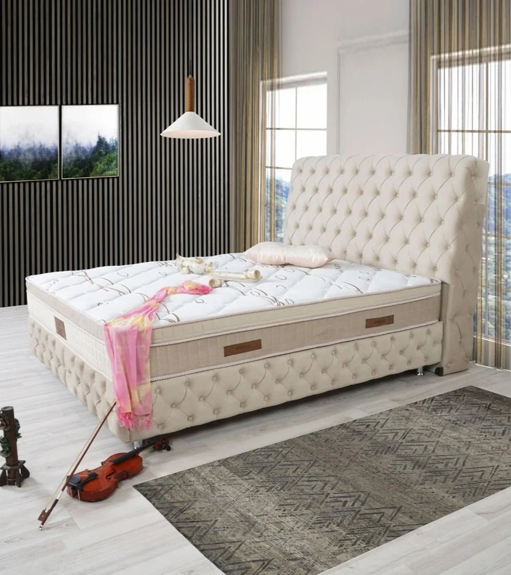 Lit Coffre Sydney Beige - Douceur, Sophistication et Fonctionnalité