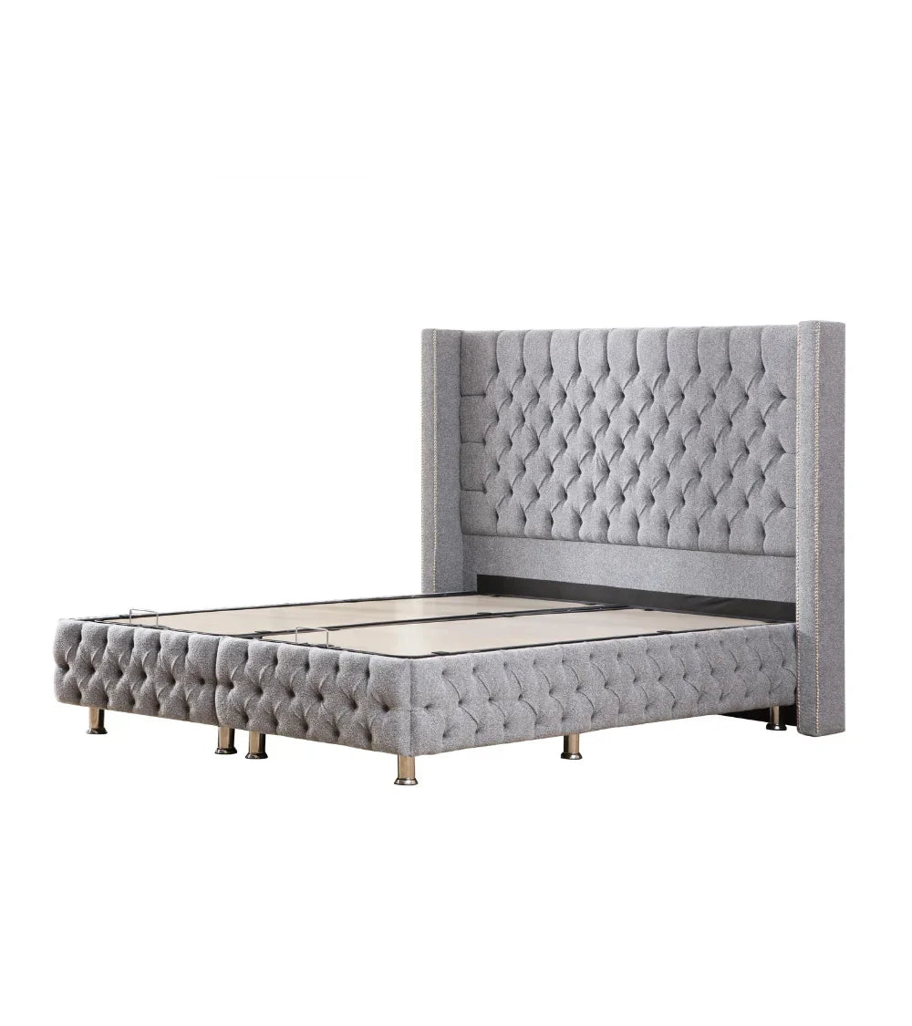 Lit Coffre Armony Gris - Confort, Élégance et Fonctionnalité