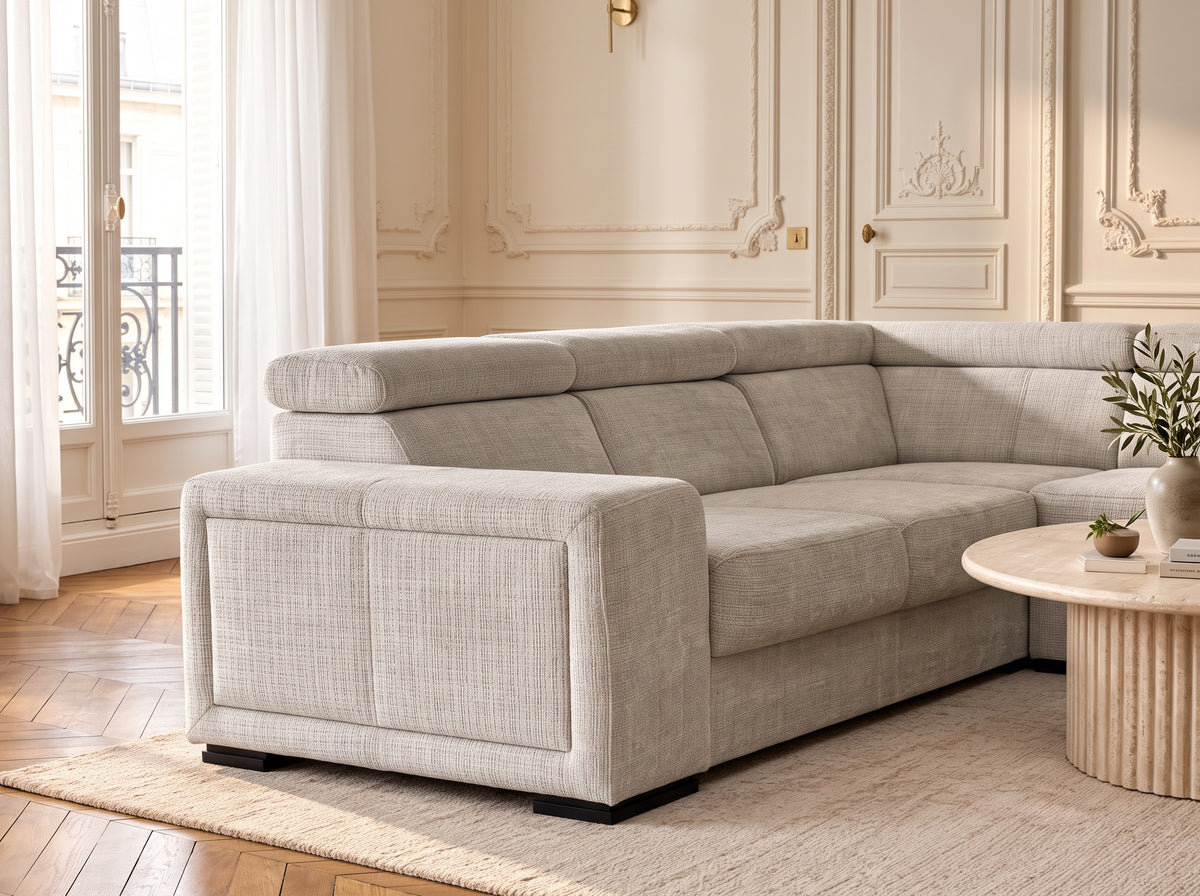 Canapé d'Angle Convertible Karola – Tissu Marbella