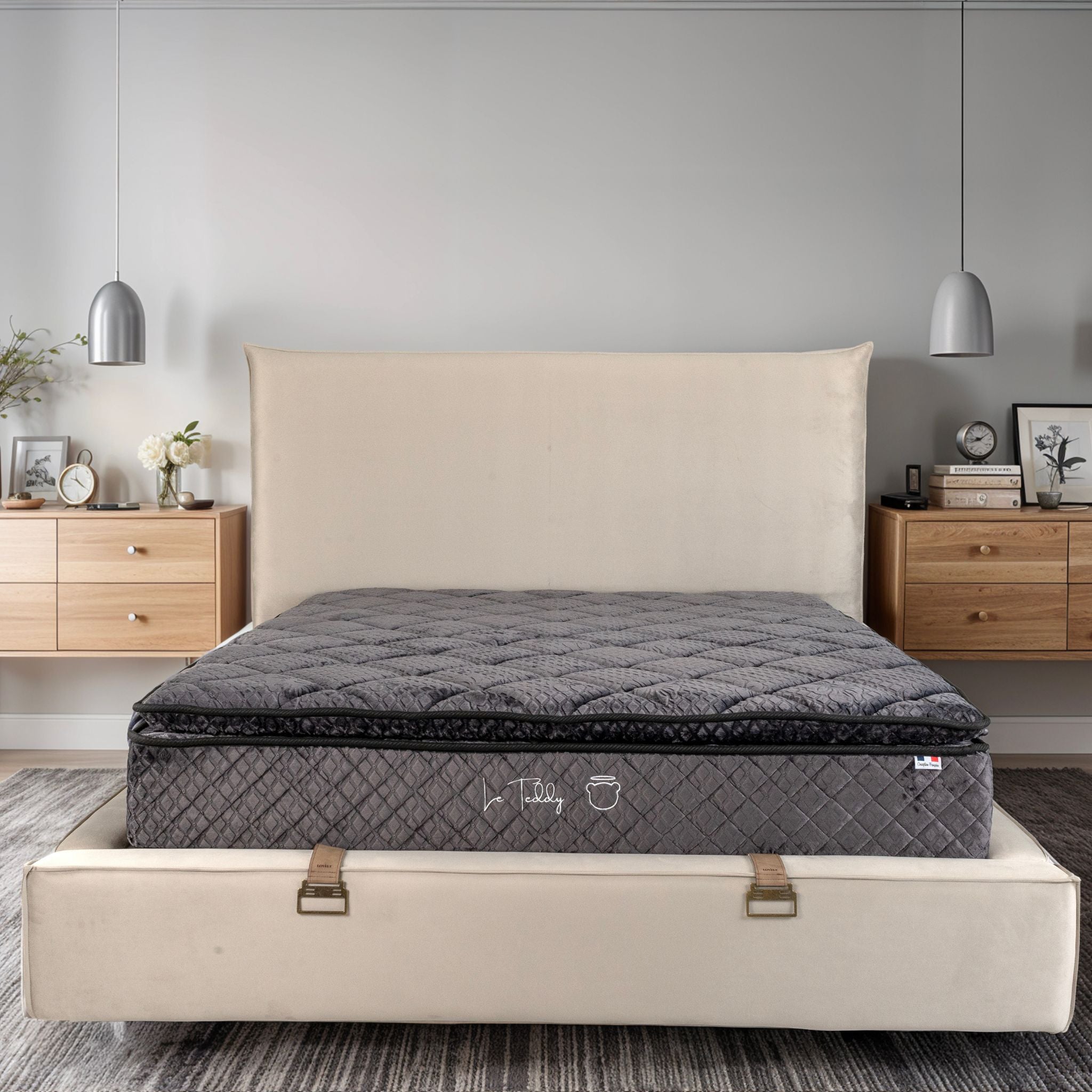 Matelas Teddy Black 30 cm : Confort Suprême et Technologie Avancée