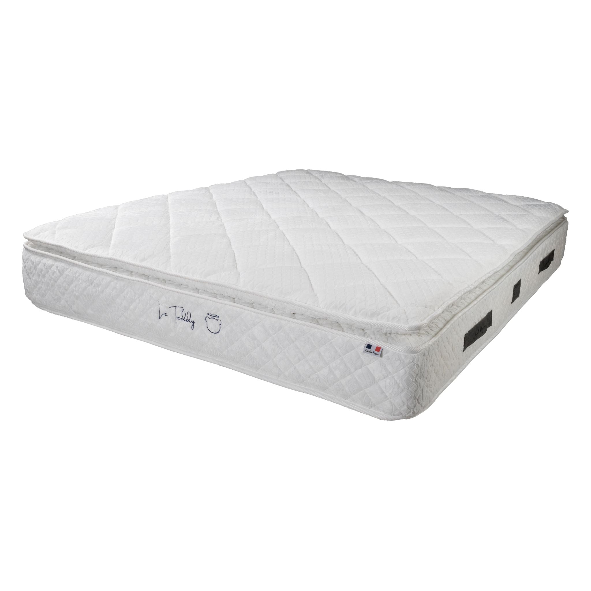 Matelas Le Teddy White Angels Mattress - Surmatelas Peluche Intégré, Confort Douillet, Épaisseur 30 cm, Simple Face
