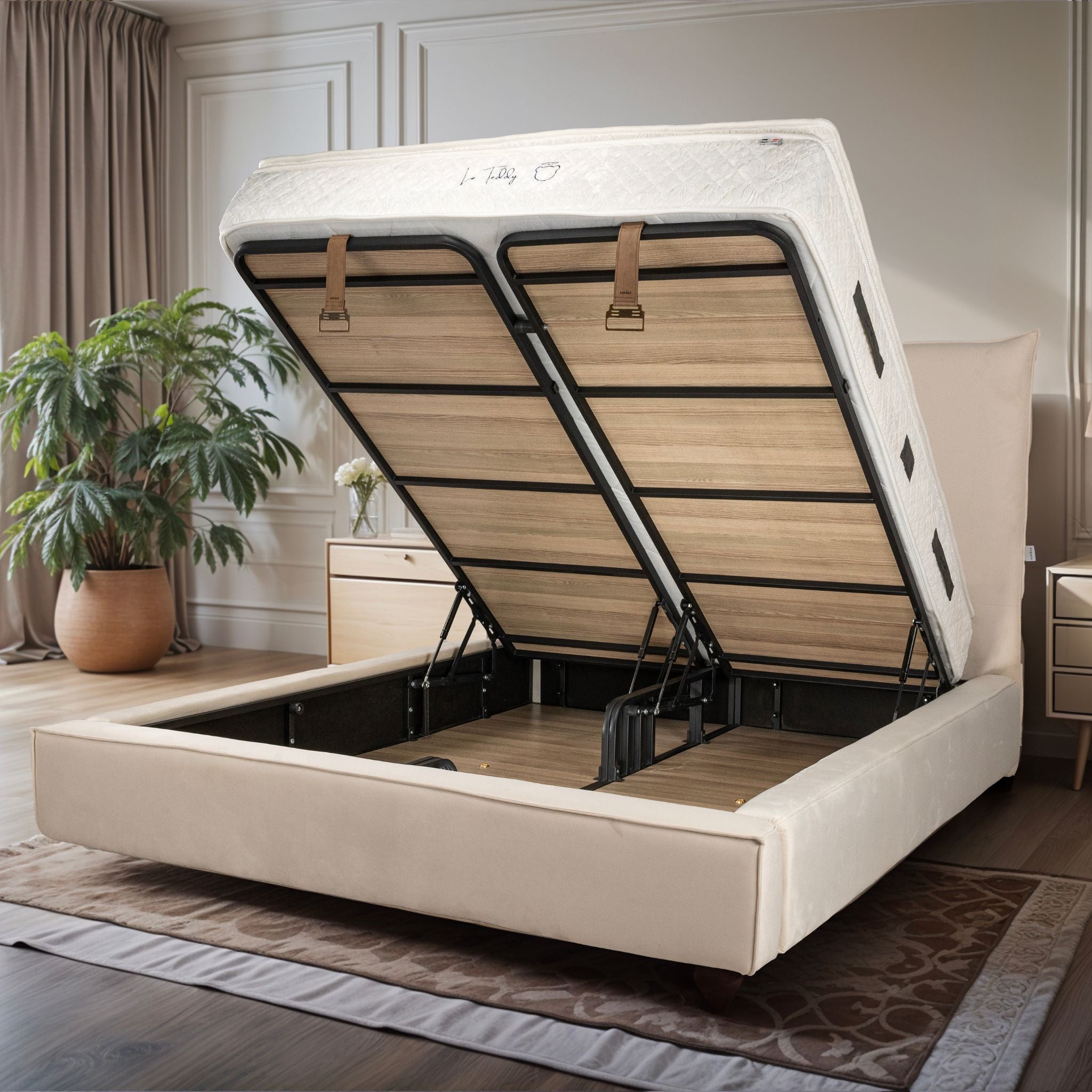 Matelas Le Teddy White Angels Mattress - Surmatelas Peluche Intégré, Confort Douillet, Épaisseur 30 cm, Simple Face