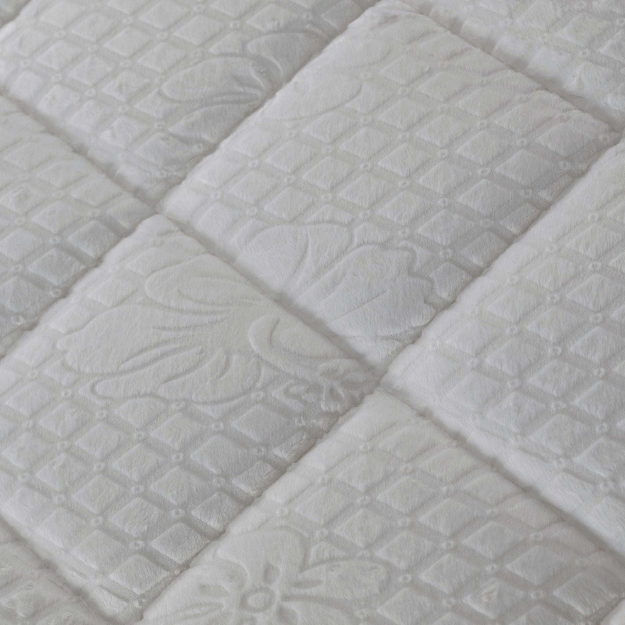 Matelas Le Teddy White Angels Mattress - Surmatelas Peluche Intégré, Confort Douillet, Épaisseur 30 cm, Simple Face