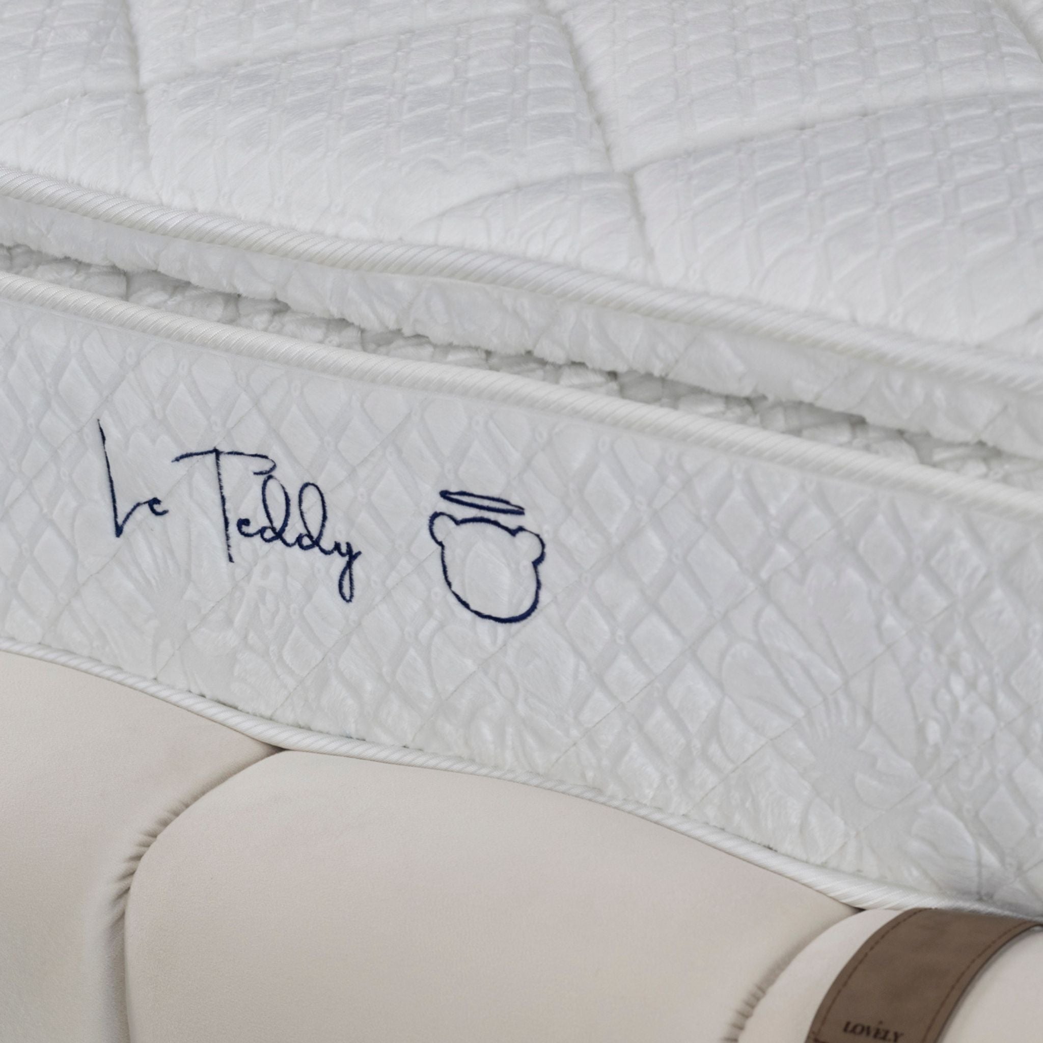 Matelas Le Teddy White Angels Mattress - Surmatelas Peluche Intégré, Confort Douillet, Épaisseur 30 cm, Simple Face