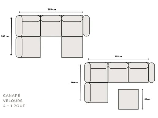 CANAPÉ MODULABLE 4 + 1 : CONFORT ET FLEXIBILITÉ