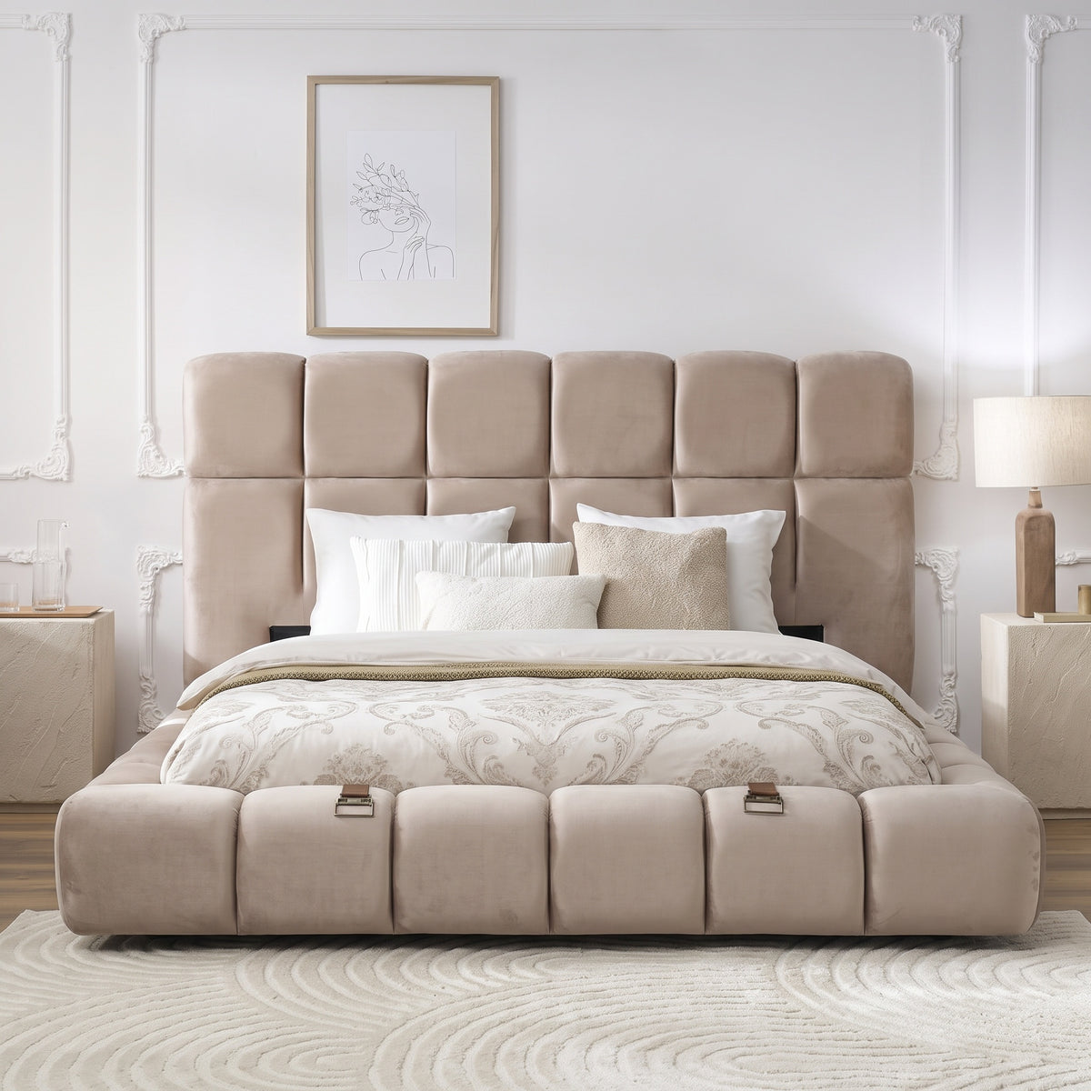 Lit Coffre Bubble taupe