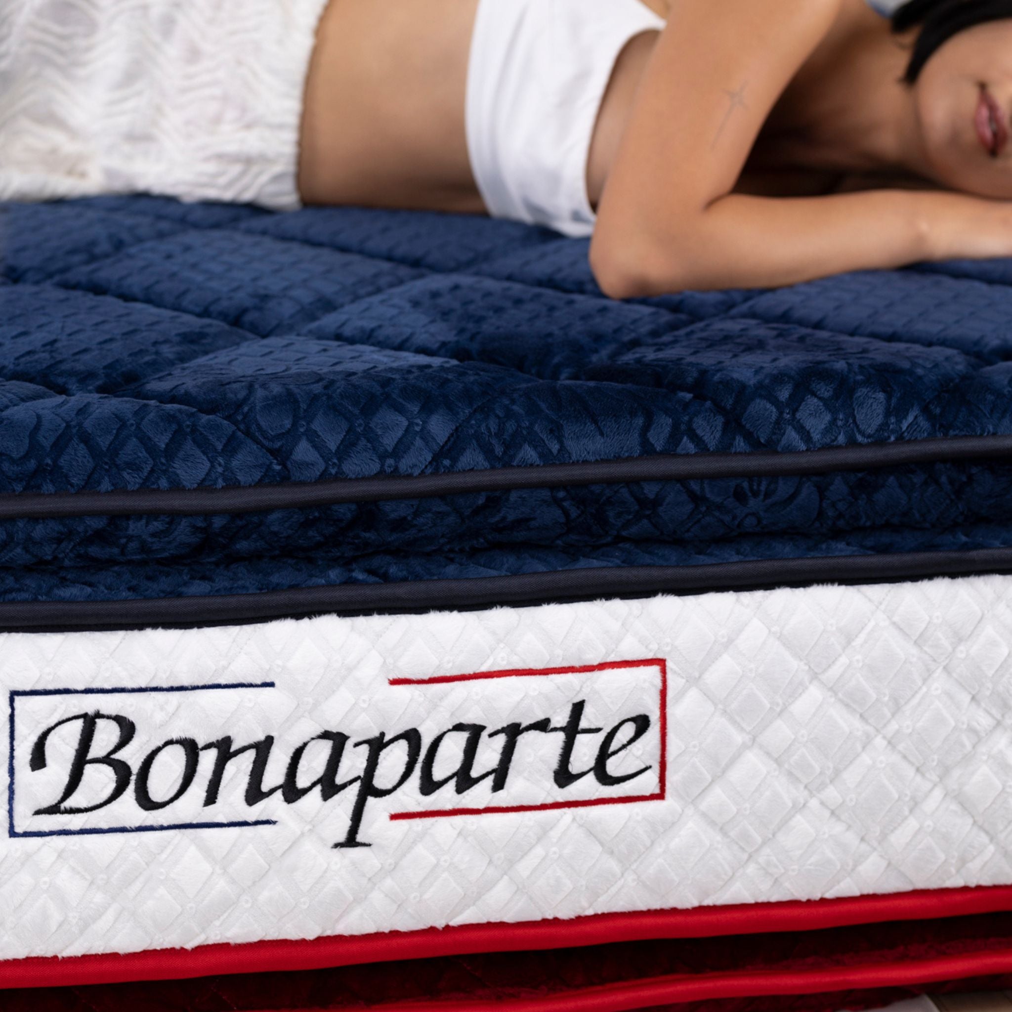 Matelas Bonaparte Angels Mattress - Double Surmatelas, Confort 5 Zones, Double Face, Épaisseur 34 cm, Conception Française