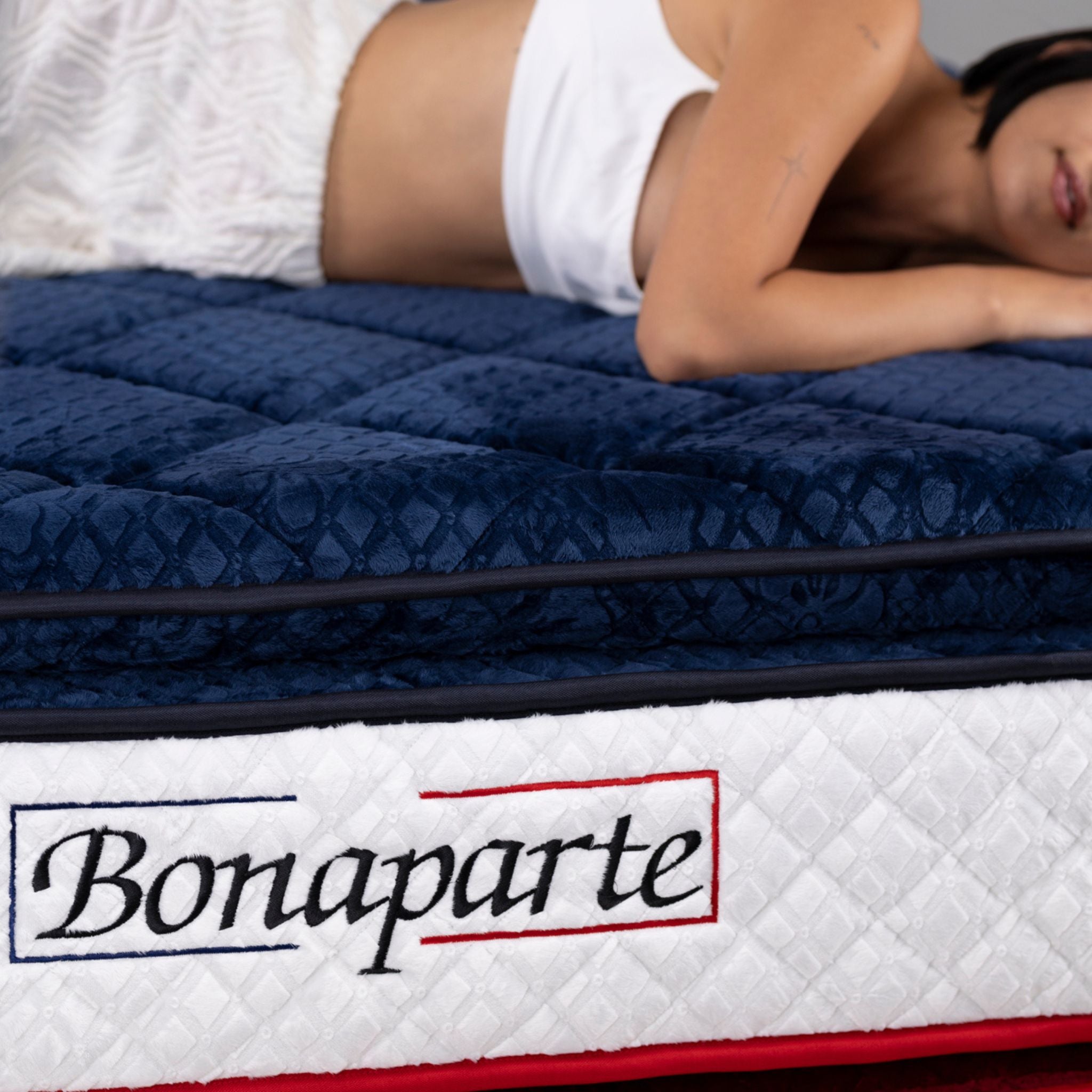 Matelas Bonaparte Angels Mattress - Double Surmatelas, Confort 5 Zones, Double Face, Épaisseur 34 cm, Conception Française