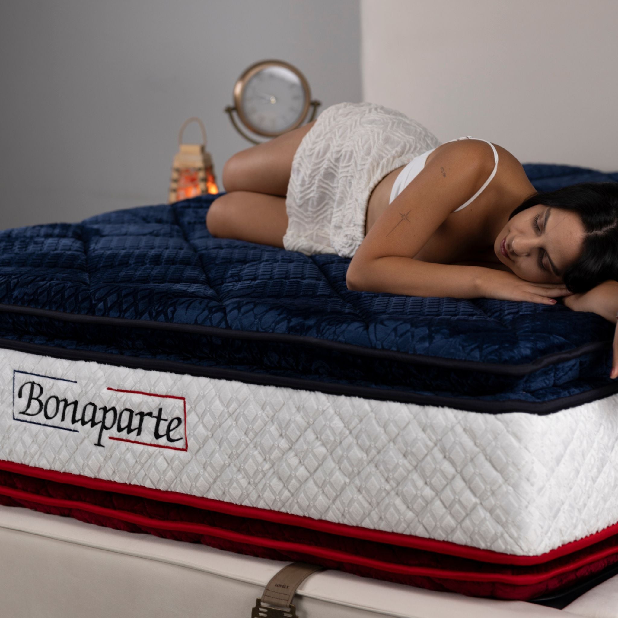 Matelas Bonaparte Angels Mattress - Double Surmatelas, Confort 5 Zones, Double Face, Épaisseur 34 cm, Conception Française