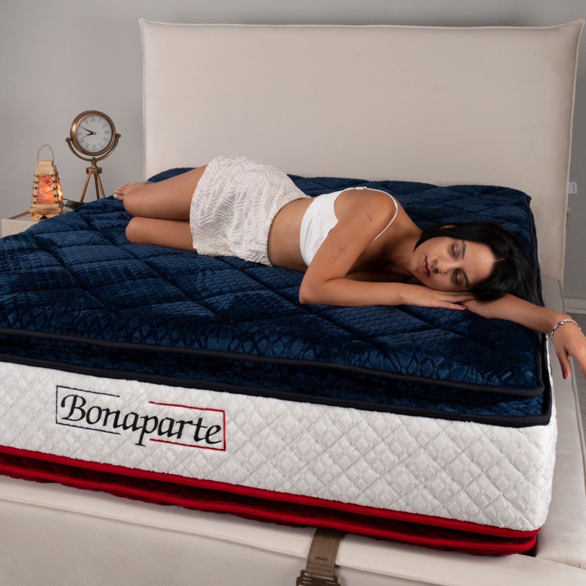 Matelas Bonaparte Angels Mattress - Double Surmatelas, Confort 5 Zones, Double Face, Épaisseur 34 cm, Conception Française