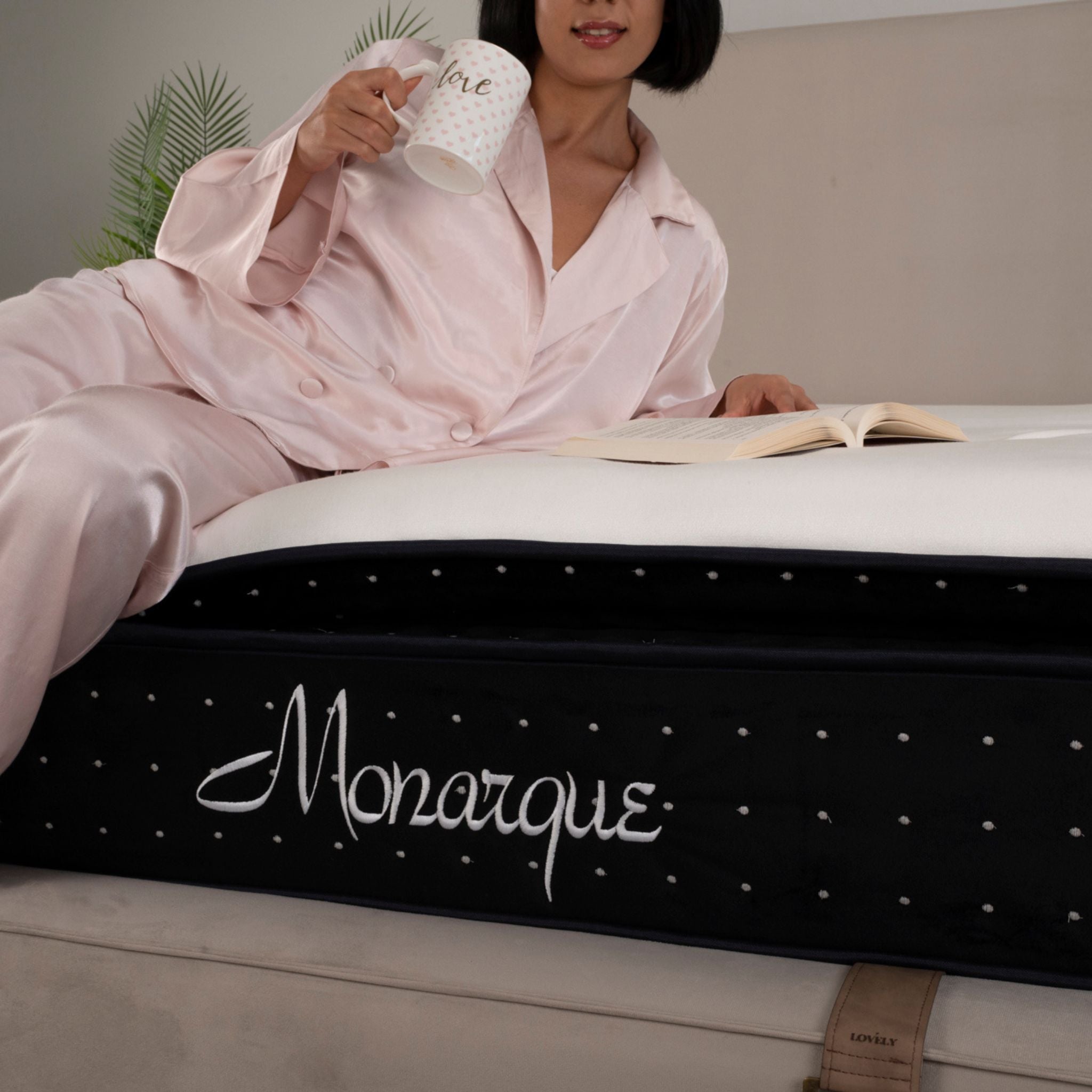 Matelas Monarque Angels Mattress - Surmatelas Intégré, Confort 5 Zones, Épaisseur 32 cm, Simple Face