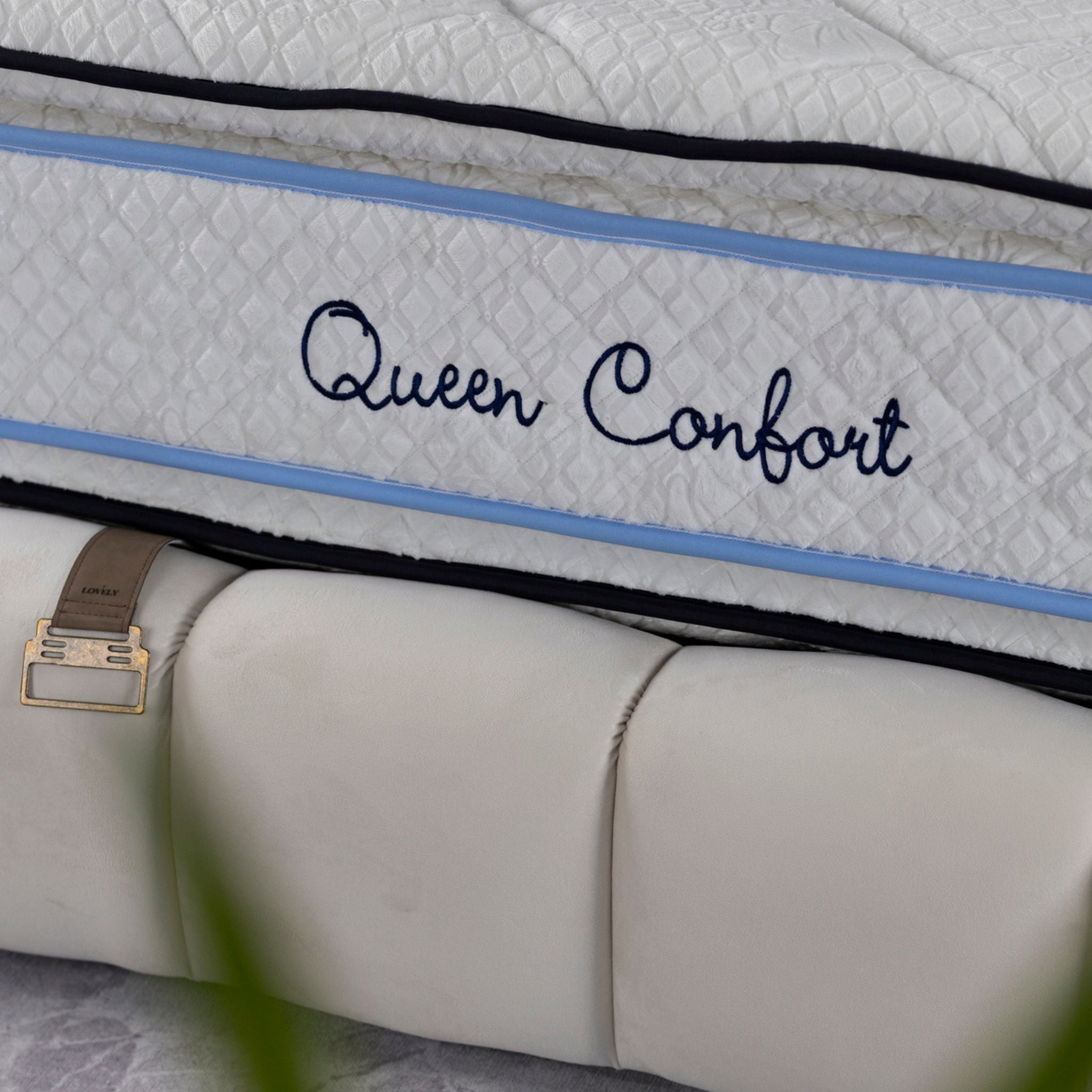 Matelas Queen Confort Angels Mattress - Double Surmatelas, Confort 5 Zones, Double Face, Épaisseur 34 cm