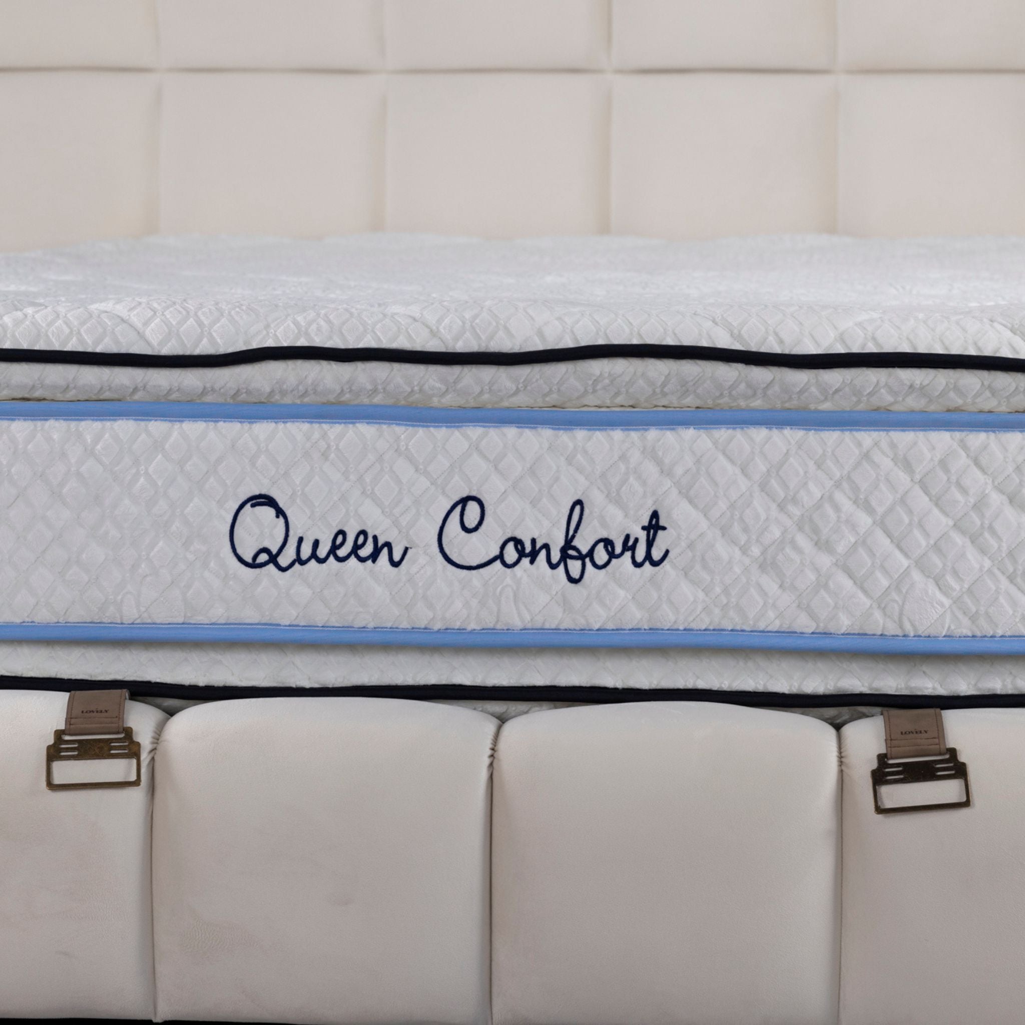 Matelas Queen Confort Angels Mattress - Double Surmatelas, Confort 5 Zones, Double Face, Épaisseur 34 cm