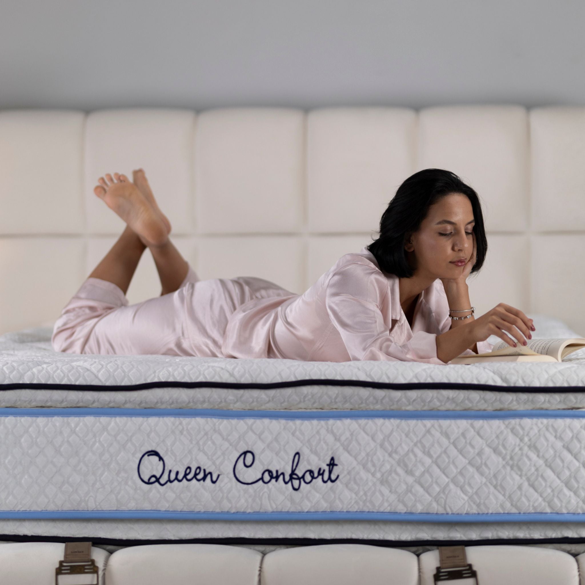 Matelas Queen Confort Angels Mattress - Double Surmatelas, Confort 5 Zones, Double Face, Épaisseur 34 cm