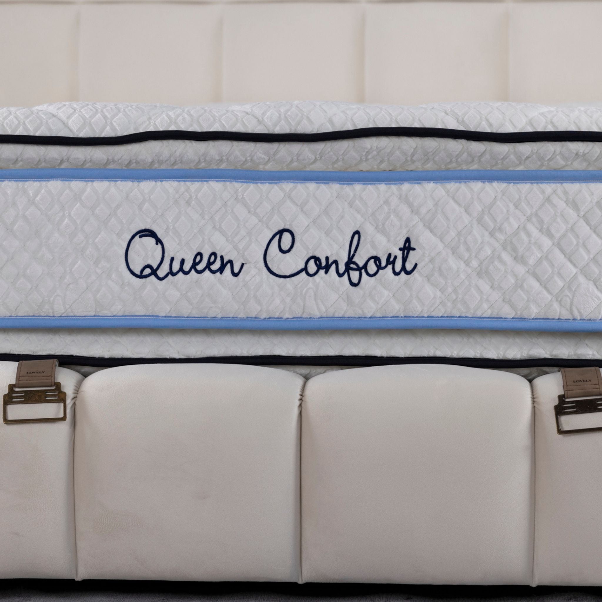 Matelas Queen Confort Angels Mattress - Double Surmatelas, Confort 5 Zones, Double Face, Épaisseur 34 cm