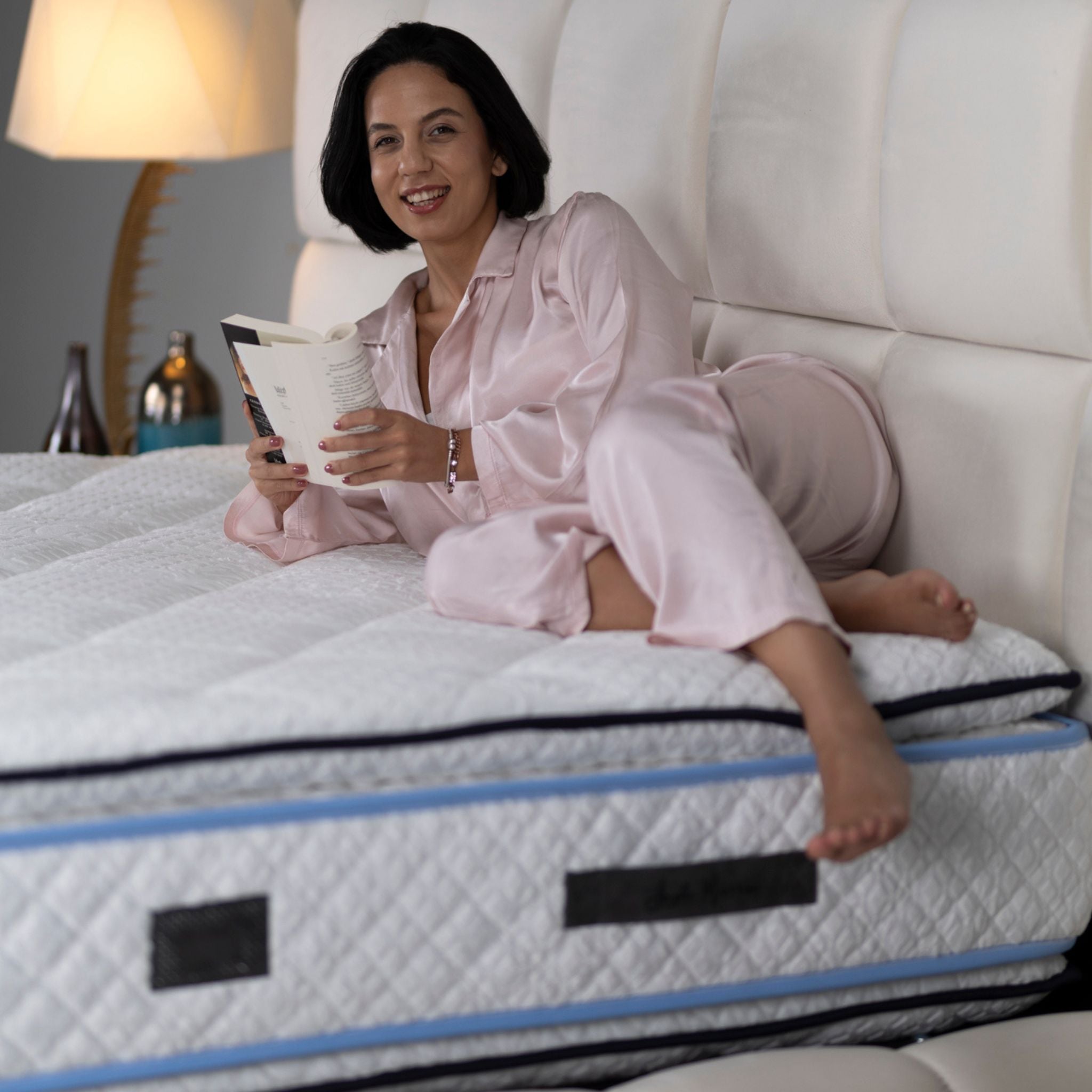 Matelas Queen Confort Angels Mattress - Double Surmatelas, Confort 5 Zones, Double Face, Épaisseur 34 cm