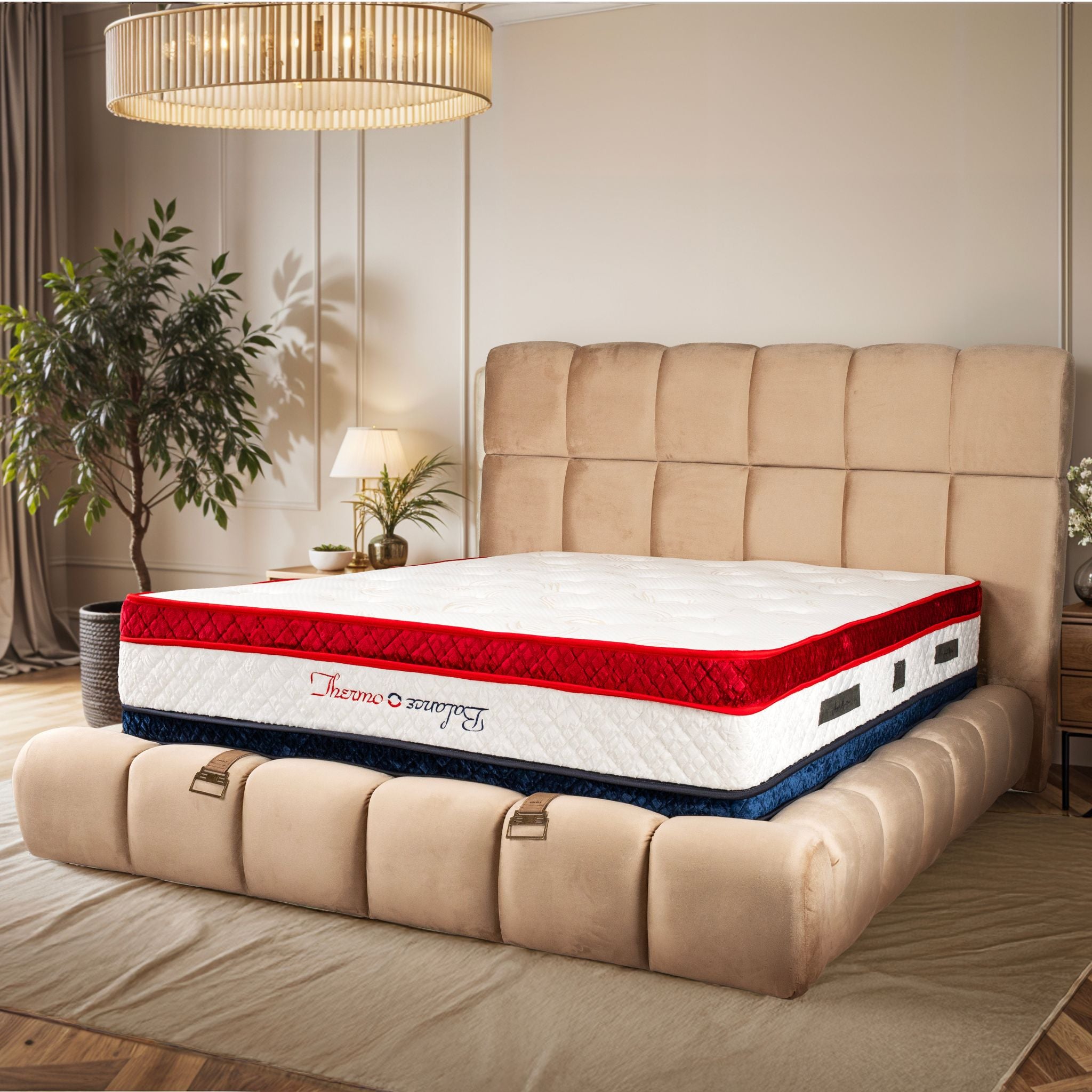 Matelas Thermo Balance Angels Mattress - Confort Été/Hiver, Double Face Thermo-Équilibré, 34 cm d'Épaisseur, Conception Française