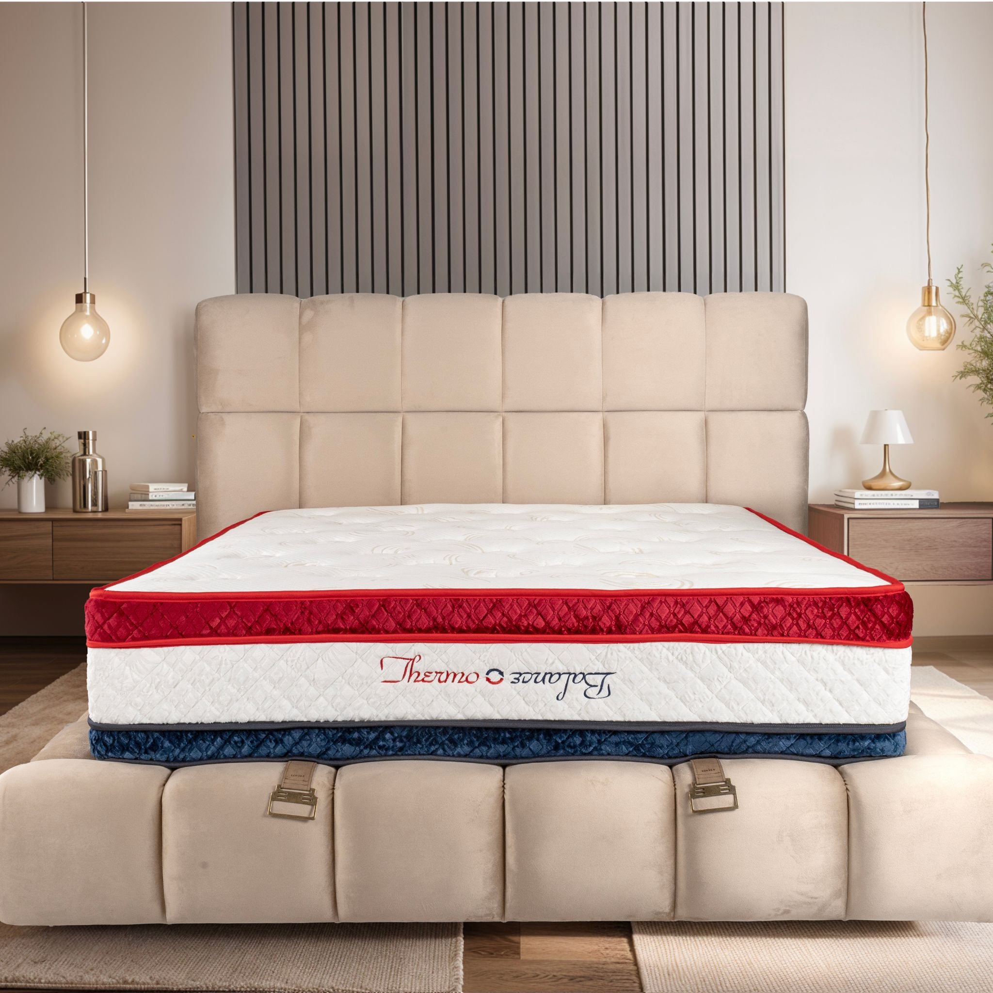 Matelas Thermo Balance Angels Mattress - Confort Été/Hiver, Double Face Thermo-Équilibré, 34 cm d'Épaisseur, Conception Française