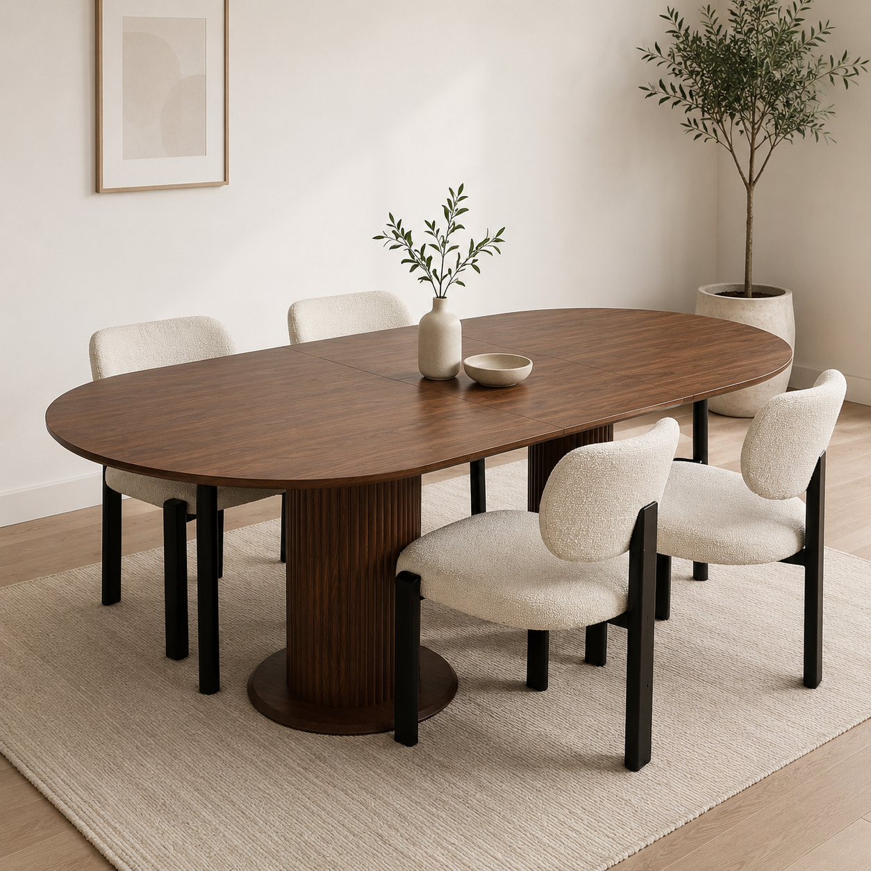 Table à Manger  – Avec double Rallonge – 170 à 240 cm